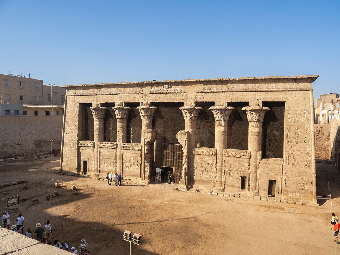 The Temple of Hathor, which began construction in 54 BCE, part of the Dendera Temple complex, Dendera, Egypt, North Africa, Africa\n