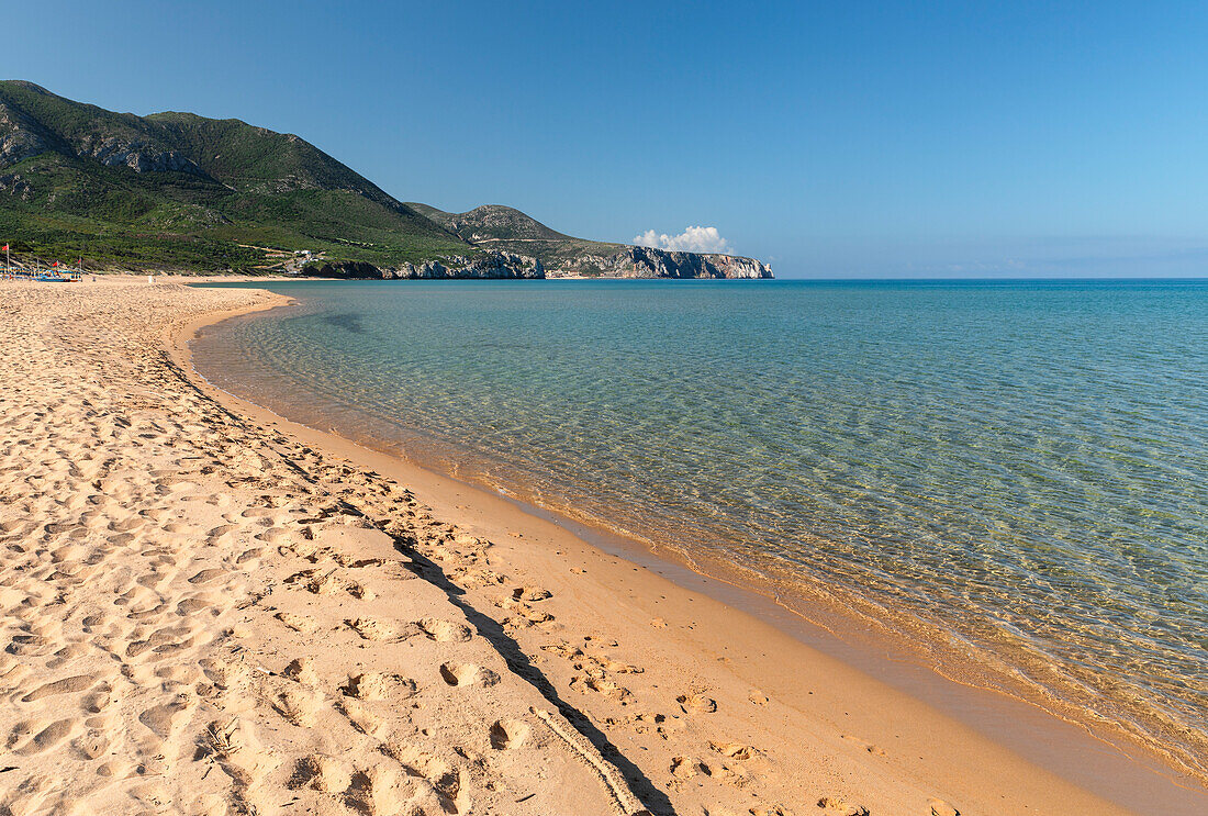 Portixeddu beach, Sulcis Iglesiente district, Sardinia, Italy, Mediterranean, Europe\n