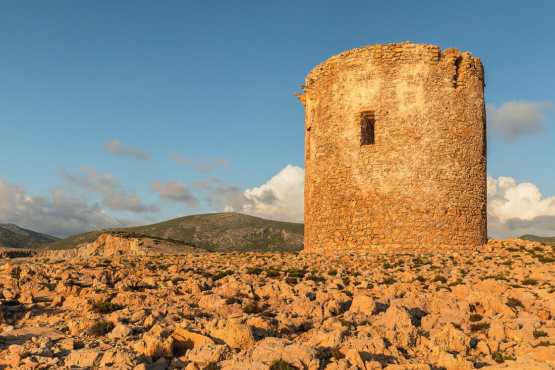 Torre di Cala Domestica, Buggerru, Costa Verde, Bezirk Sulcis Iglesiente, Sardinien, Italien, Mittelmeerraum, Europa