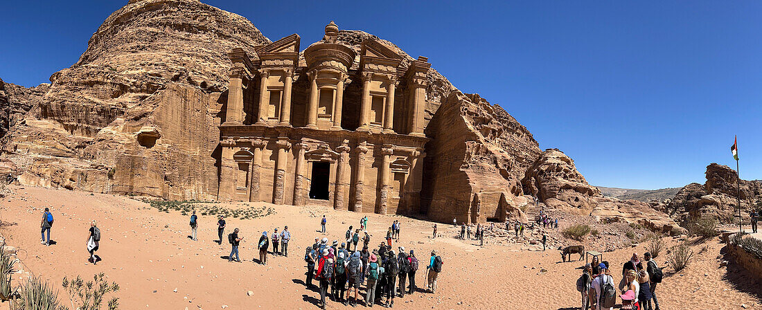 Das Kloster von Petra (Al Dayr), Archäologischer Park von Petra, UNESCO-Weltkulturerbe, eines der neuen sieben Weltwunder, Petra, Jordanien, Naher Osten