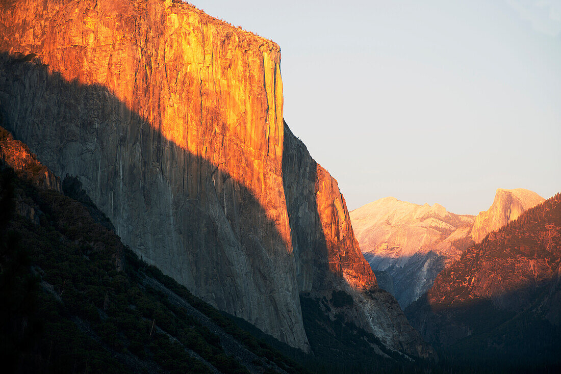 Sonnenuntergang, Tunnelblick, Yosemite-Nationalpark, UNESCO-Welterbe, Kalifornien, Vereinigte Staaten von Amerika, Nordamerika