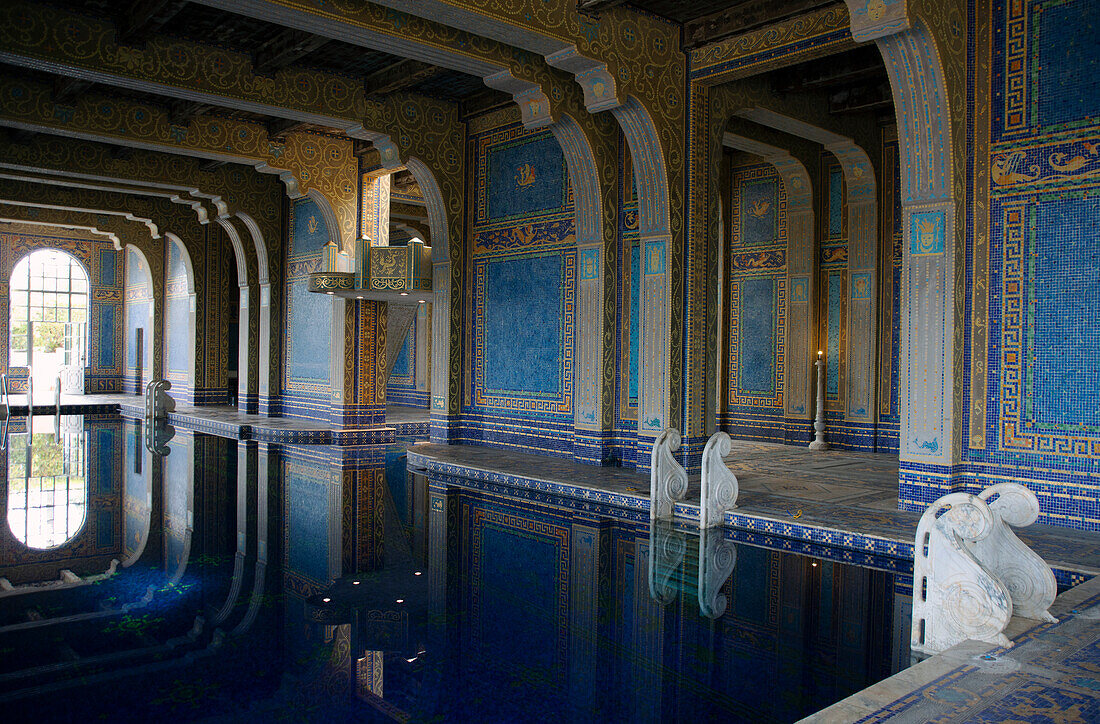 Indoor Venetian pool, Hearst Castle, San Simeon, California, United States of America, North America\n