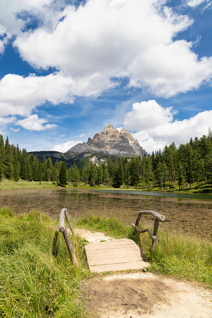 Antorno See, Drei Zinnen, Belluneser Dolomiten, Auronzo di Cadore, Bezirk Belluno, Venetien, Italien, Europa