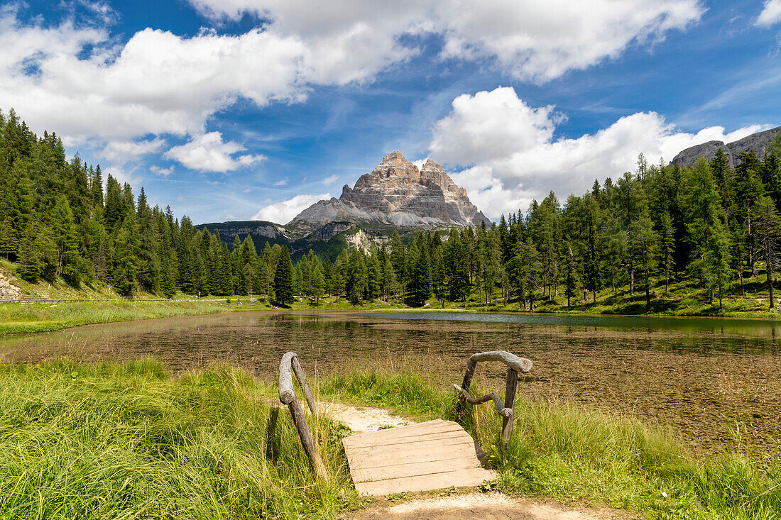 Antorno See, Drei Zinnen, Belluneser Dolomiten, Auronzo di Cadore, Bezirk Belluno, Venetien, Italien, Europa