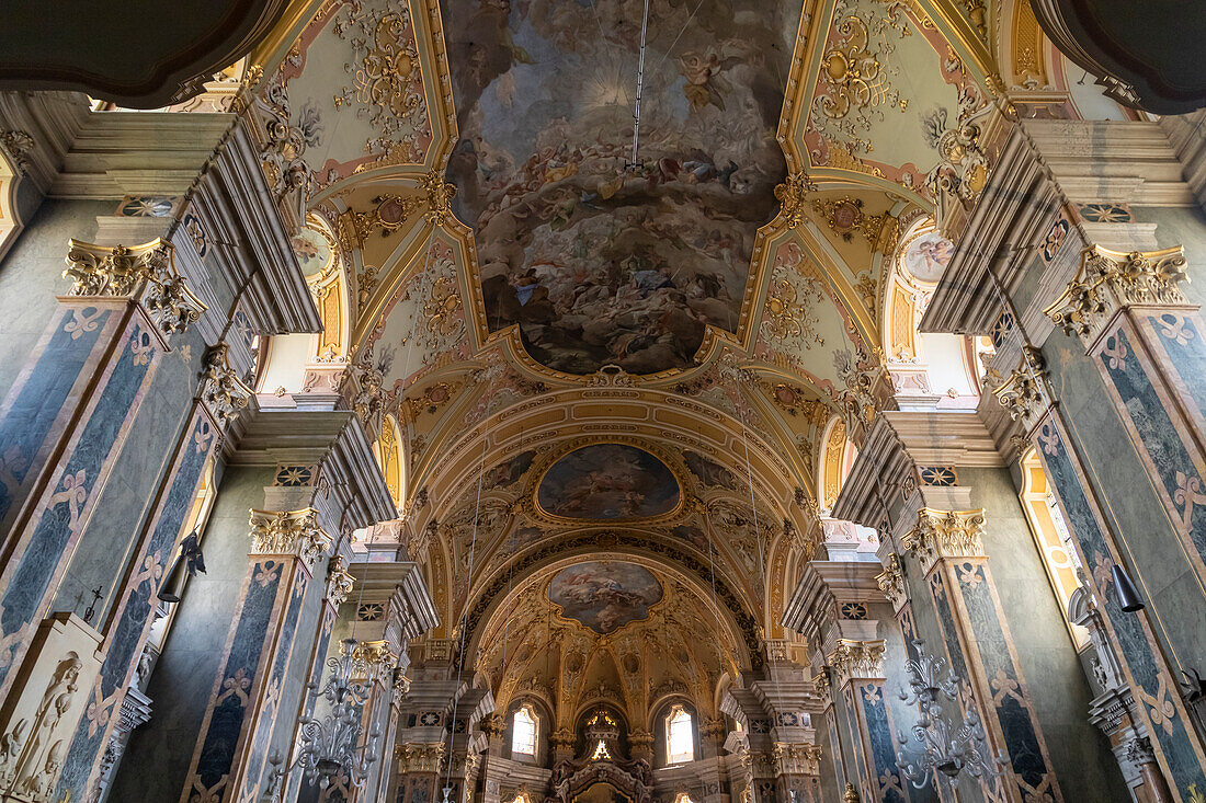 Baroque Cathedral, interior, Brixen, Sudtirol (South Tyrol) (Province of Bolzano), Italy, Europe\n