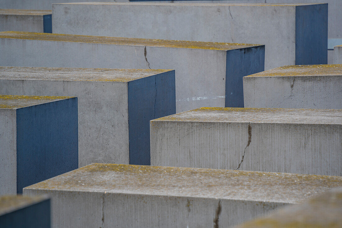 View of Memorial to the Murdered Jews of Europe, Berlin, Germany, Europe\n