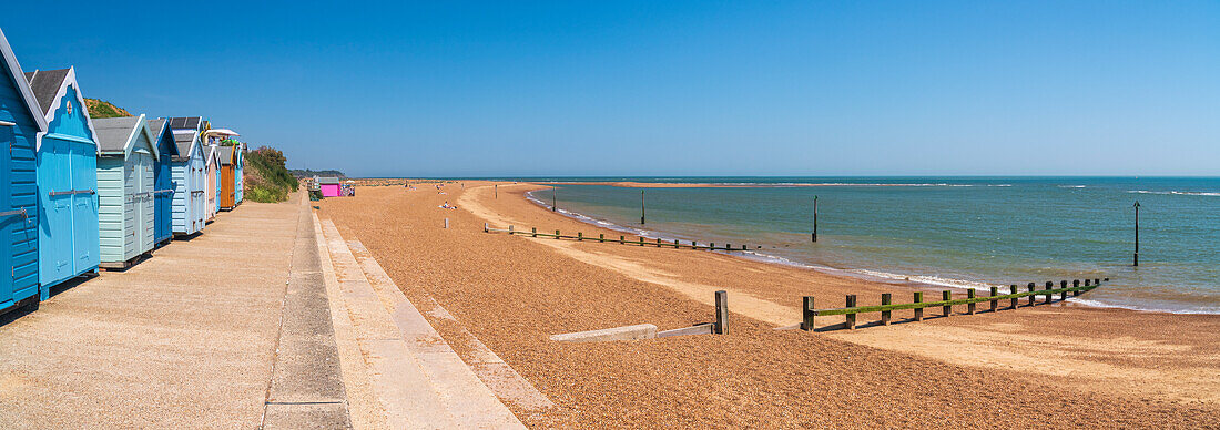 Strandhütten, Felixstowe, Suffolk, England, Vereinigtes Königreich, Europa