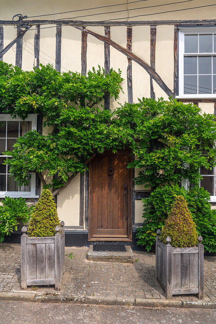 Fachwerkgebäude, Lavenham, Suffolk, England, Vereinigtes Königreich, Europa