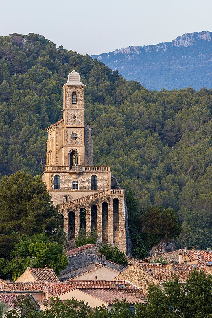 France, Drôme, regional natural park of Baronnies provençales, Ouvèze valley, Pierrelongue, chapel Notre-Dame de Consolation\n