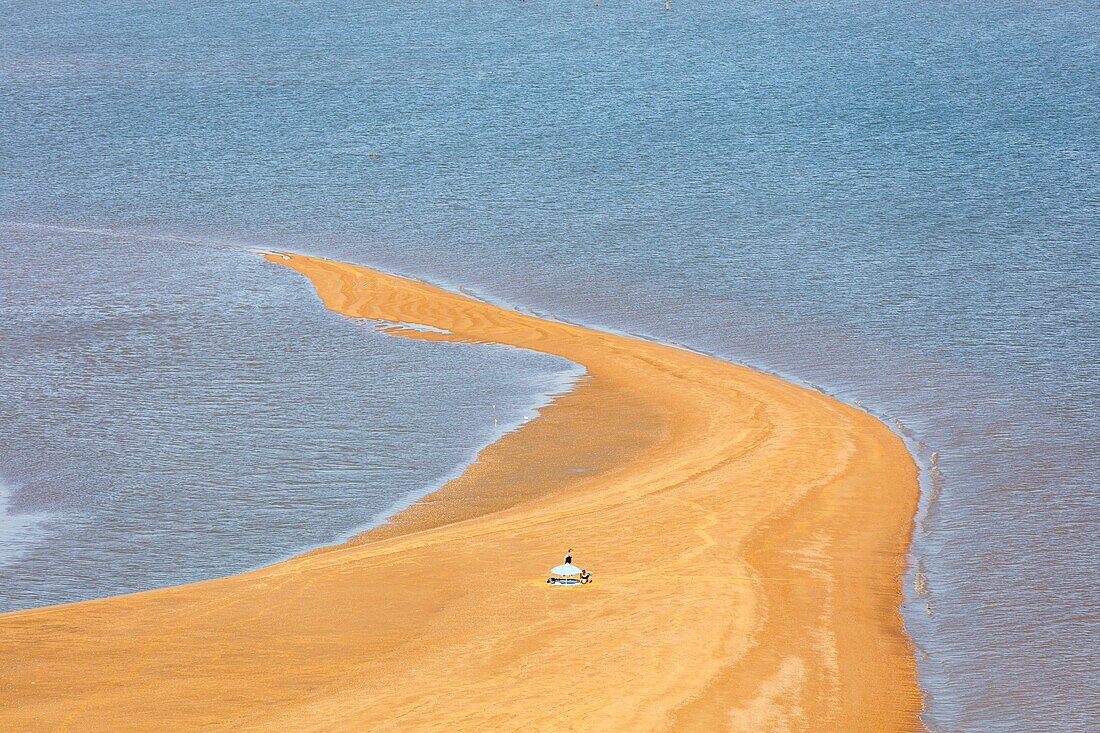 Frankreich, Vendee, L'Aiguillon sur Mer, Pointe de l'Aiguillon (Luftaufnahme)