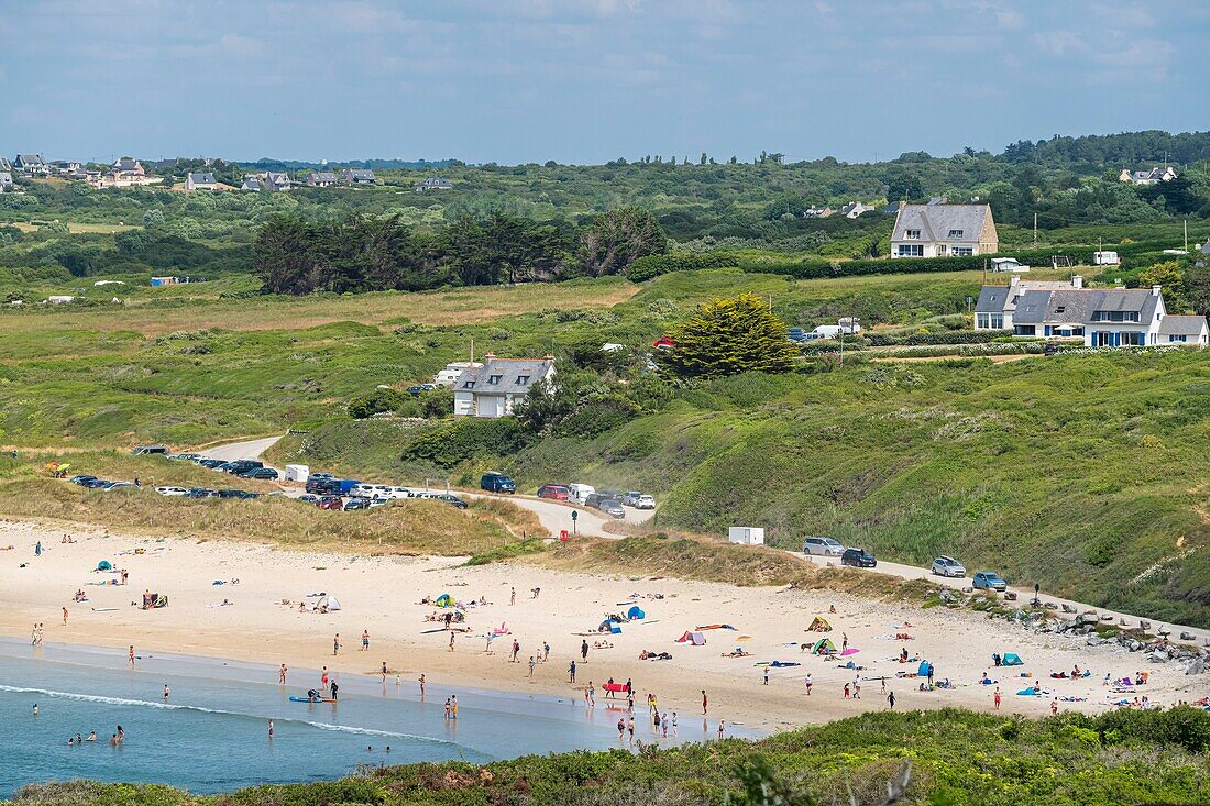 France, Finistere, Armorica Regional Natural Park, Crozon Peninsula, Crozon, Goulien beach\n