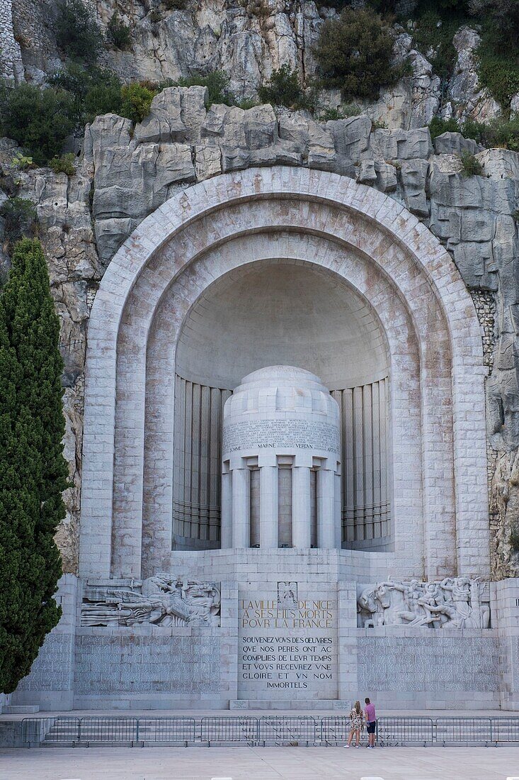 France, Alpes Maritimes, Nice, listed as World Heritage by UNESCO, Place Guynemer, Art deco war Memorial\n