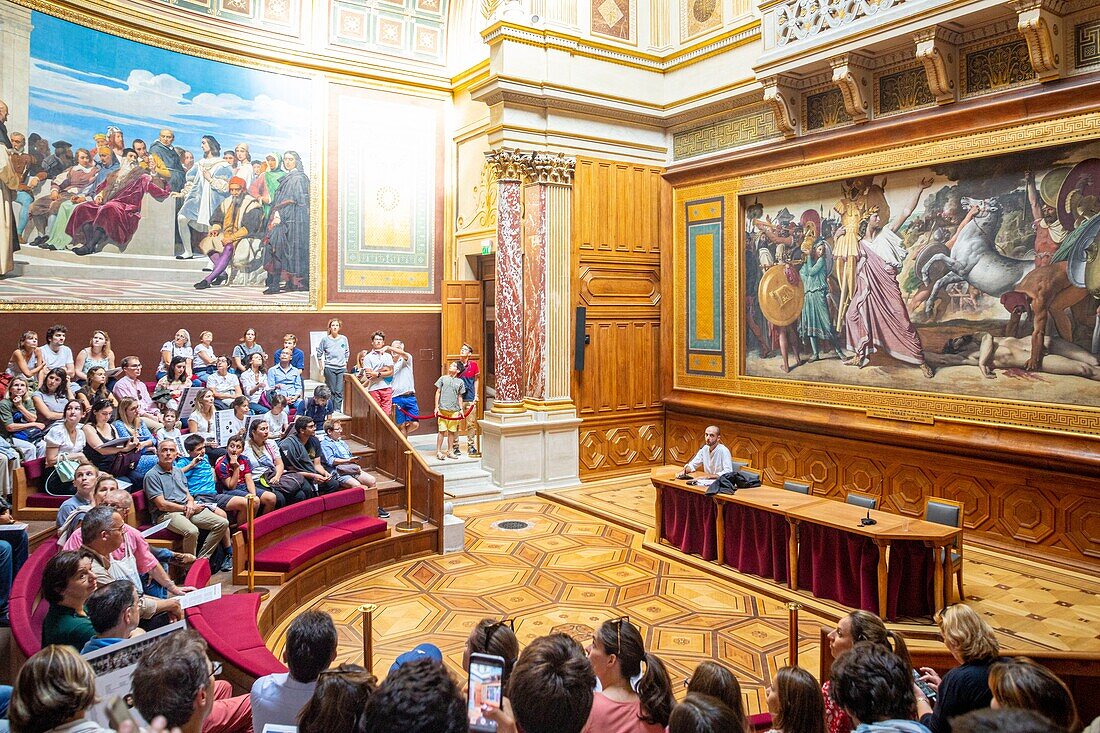 France, Paris, Heritage Days, the National School of Fine Arts, The Hemicycle des Beaux Arts, the amphitheater of honor\n