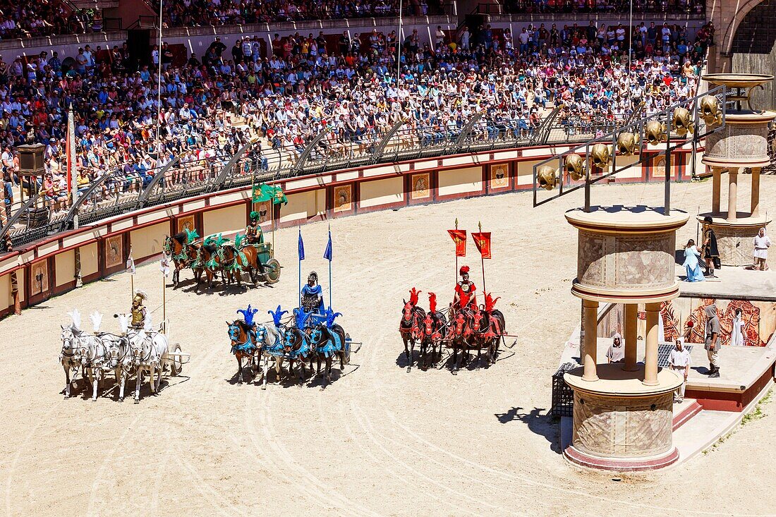 France, Vendee, Les Epesses, Le Puy du Fou historical theme park, Le Signe du Triomphe show\n