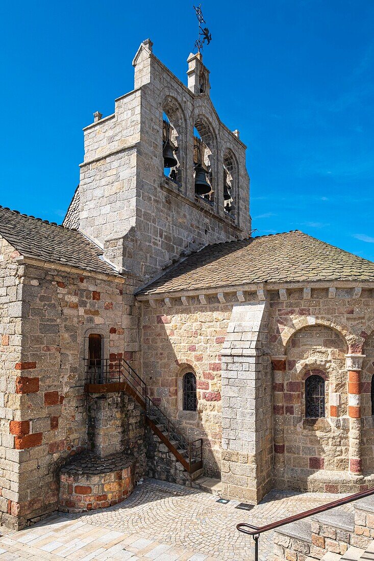 Frankreich, Lozere, Saint-Alban-sur-Limagnole an der Via Podiensis, einer der französischen Pilgerwege nach Santiago de Compostela oder GR 65, Kirche Saint-Alban