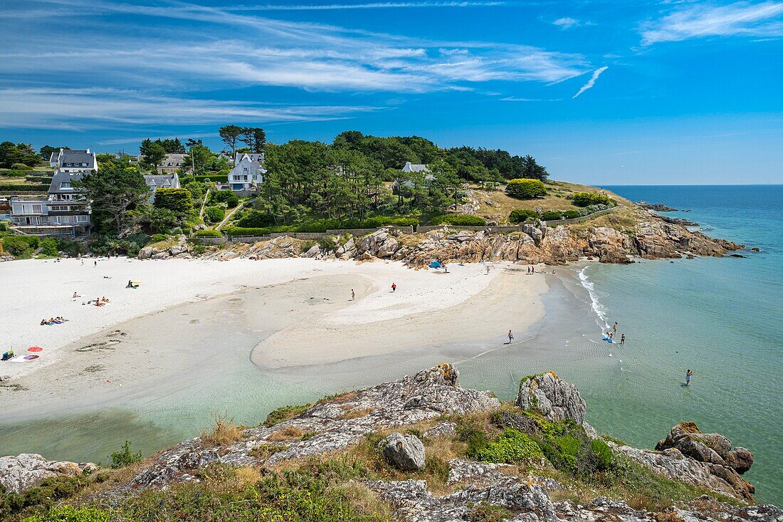 Frankreich, Finistere, Aven-Land, Nevez, Strand von Rospico