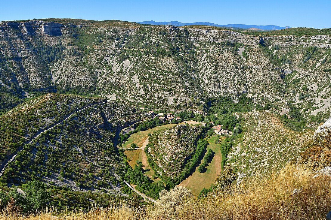 Frankreich, Gard, Occitanie, cirque de Navacelles, als Grand Site de France (Große Stätte Frankreichs) bezeichnet