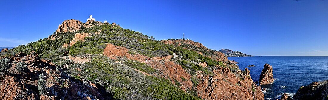 Frankreich, Var, Esterel-Küste, Semaphor von Dramont, Panorama