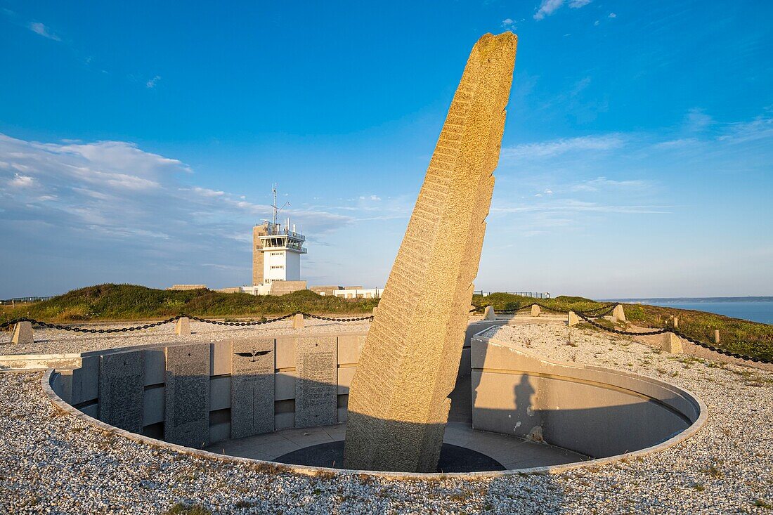 France, Finistere, Armorica Regional Natural Park, Crozon Peninsula, Cap de la Chèvre, Naval Aviation Memorial\n