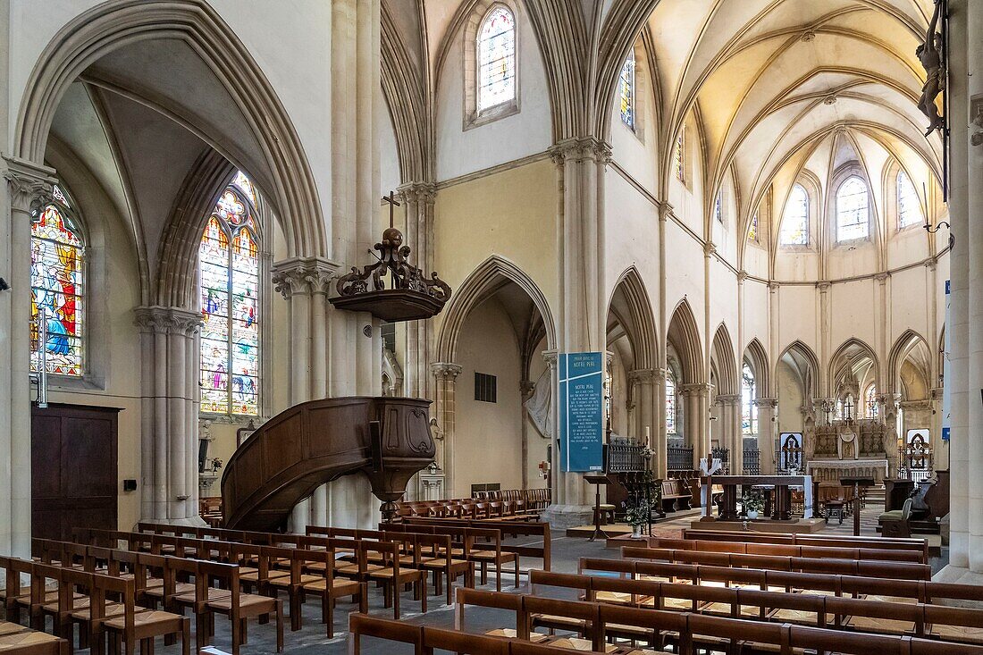 France, Manche, Saint-Vaast la Hougue, Saint-Vaast Church\n