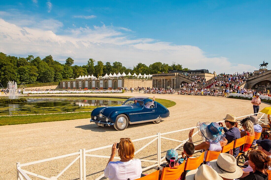 France, Oise, Chantilly, Chateau de Chantilly, 5th edition of Chantilly Arts & Elegance Richard Mille, a day devoted to vintage and collections cars, Best-of show (post-war), the Talbot Lago T26 Grand Sport Coupe\n