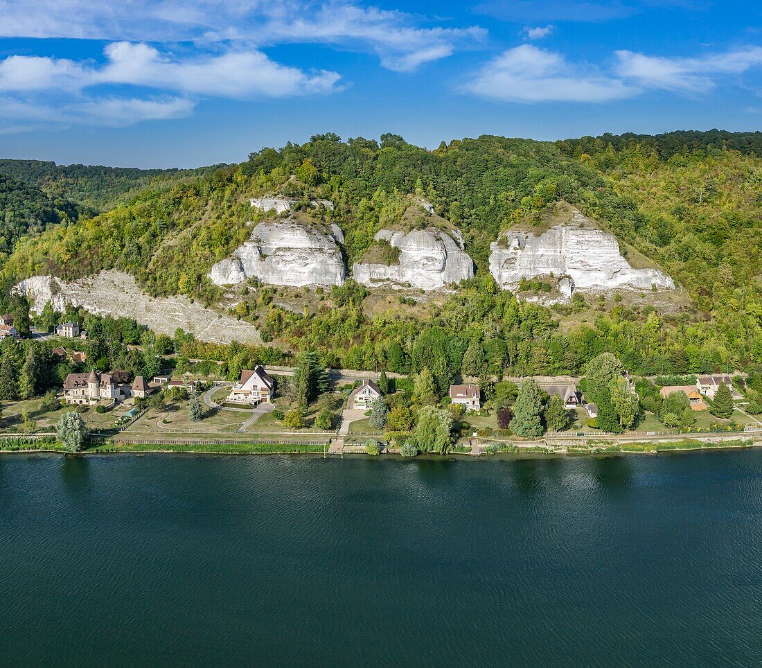 Frankreich, Eure, Le Thuit, Steilküste an der Seine (Luftaufnahme)