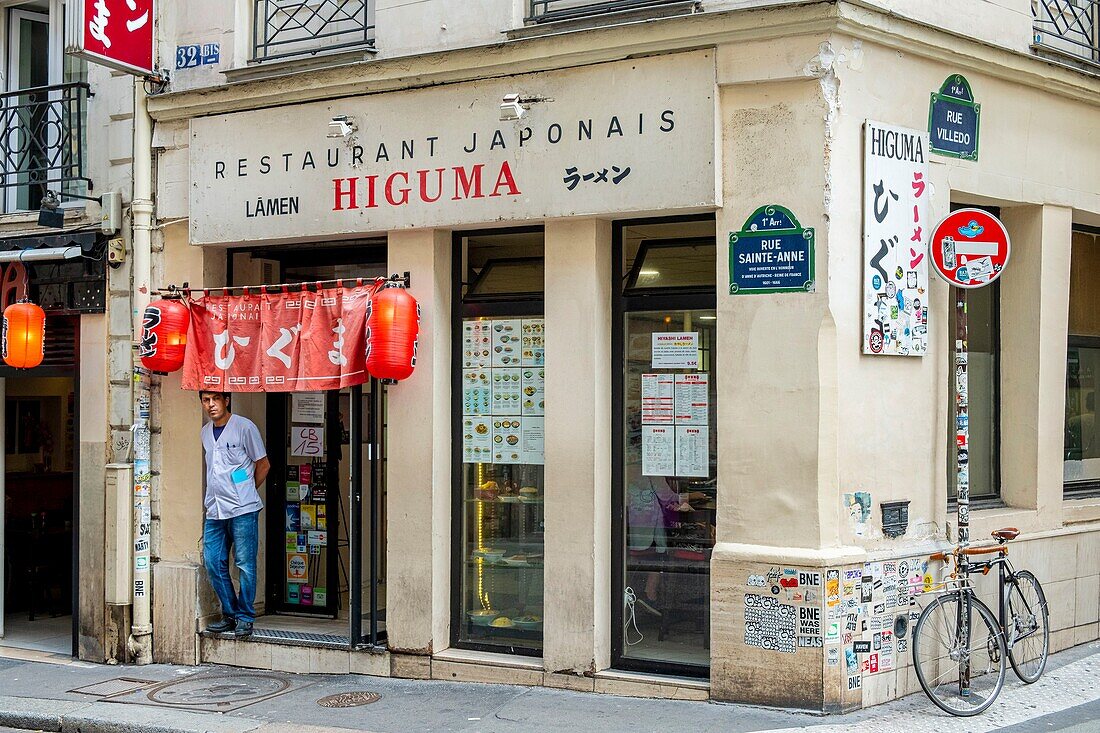France, Paris, Japanese district, Rue Sainte Anne, the Japanese restaurant Higuma\n