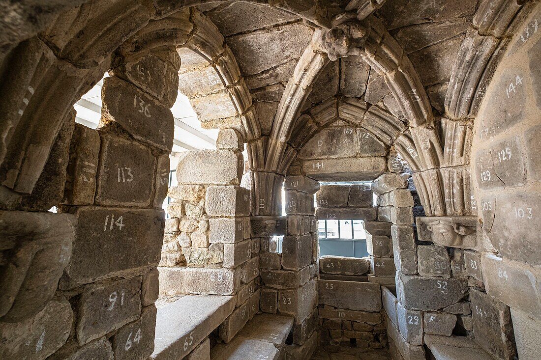 France, Morbihan, Guemene-sur-Scorff, medieval city, The Baths of the Queen Museum, medieval oven of the 14th century\n