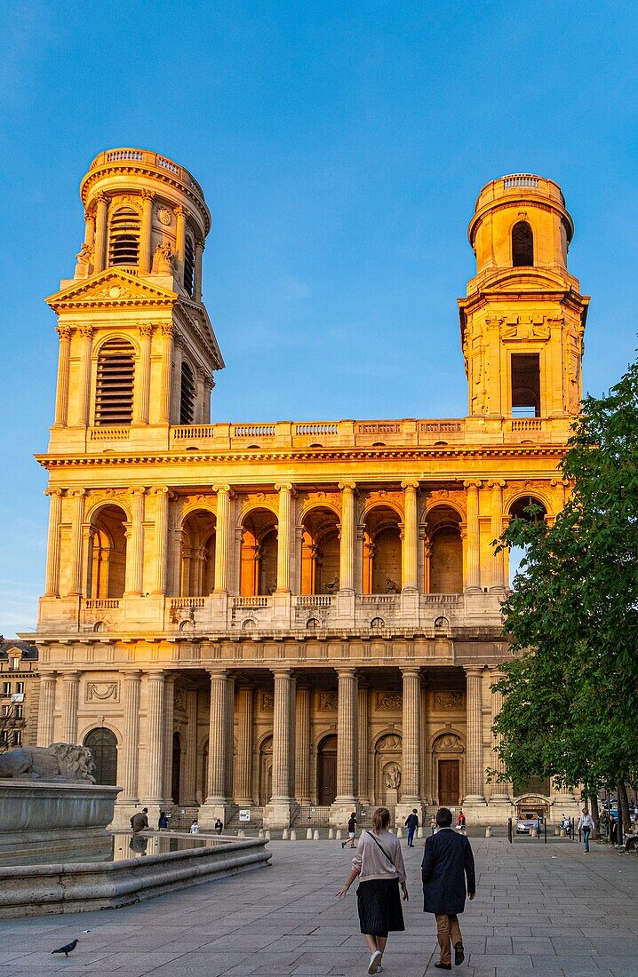 France, Paris, Saint Germain des Pres district, Saint Sulpice church\n
