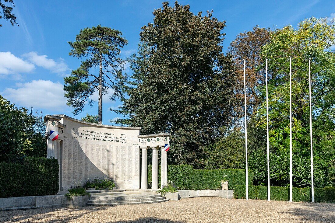 Frankreich, Yvelines, Saint Germain en Laye, Schlosspark von Saint Germain en Laye, Gedenkstätte