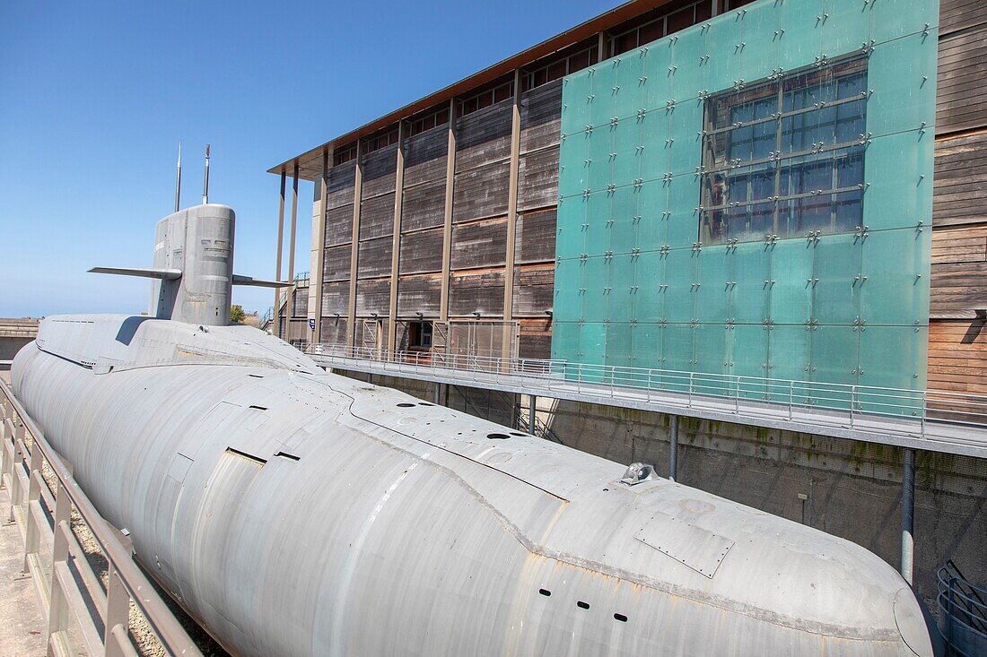 France, Manche, Cherbourg, Cite de la Mer, old nuclear submarine Le Redoutable\n