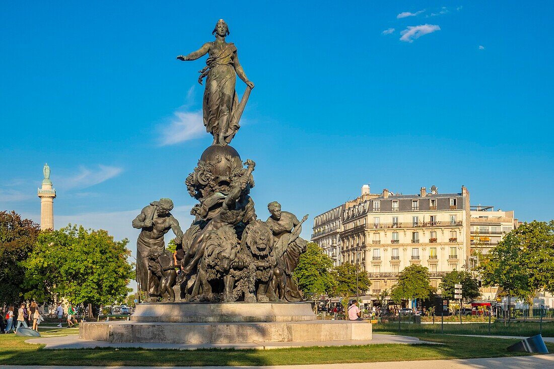 Frankreich, Paris, Der neue Place de la Nation wird am 07.07.2019 eingeweiht