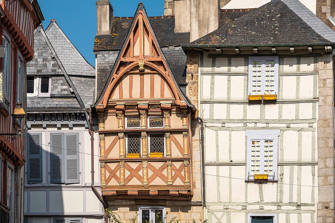 Frankreich, Finistere, Quimper, Straße Saint-François, Fachwerkhaus