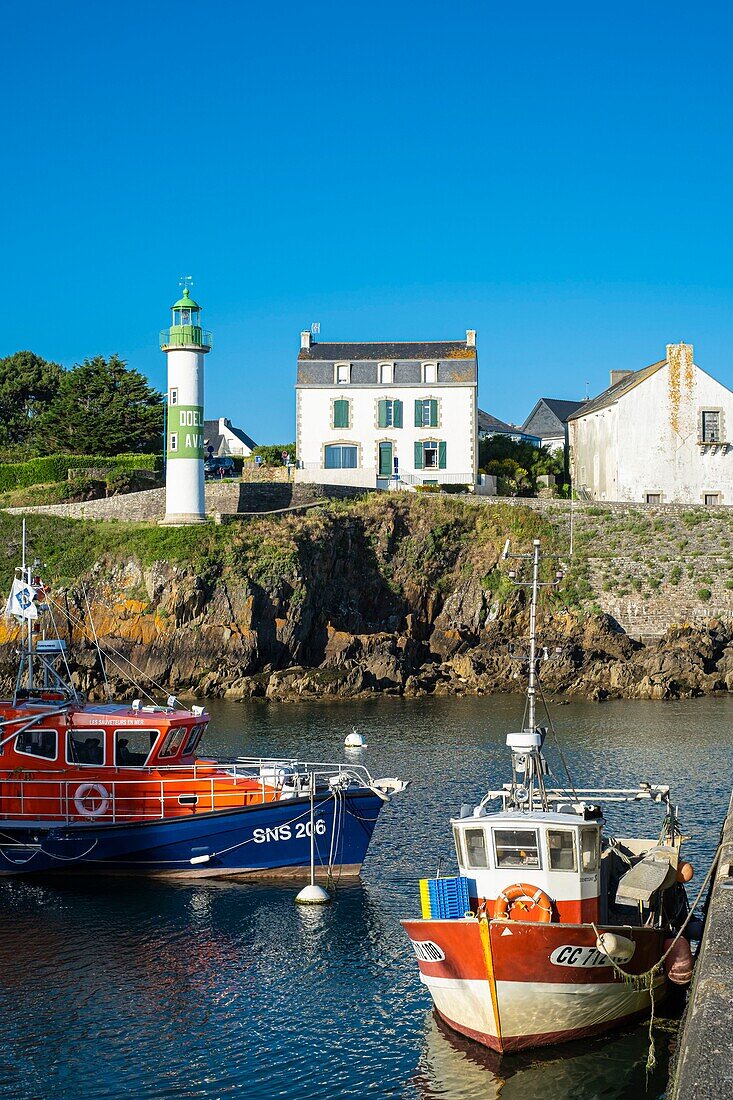 Frankreich, Finistere, Clohars-Carnoet, der malerische Fischerhafen von Doëlan