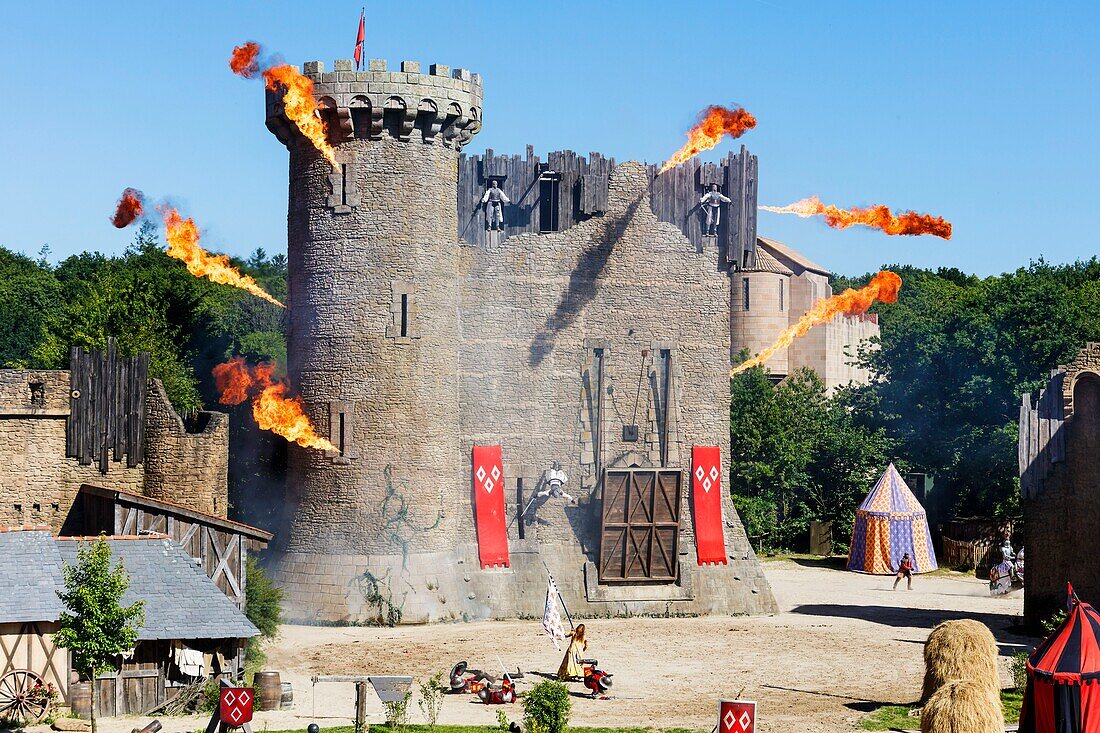 Frankreich, Vendee, Les Epesses, historischer Themenpark Le Puy du Fou, Show Le Secret de la Lance