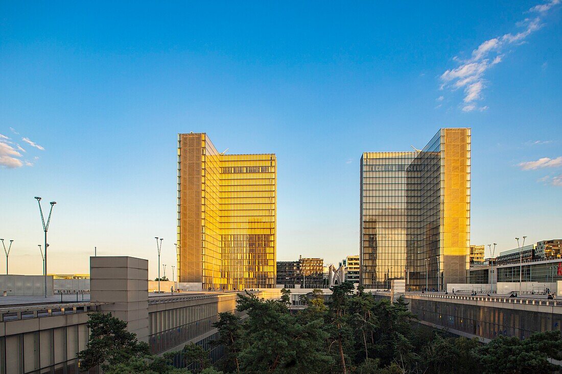 Frankreich, Paris, die französische Nationalbibliothek (BNF) François Mitterrand des Architekten Dominique Perrault