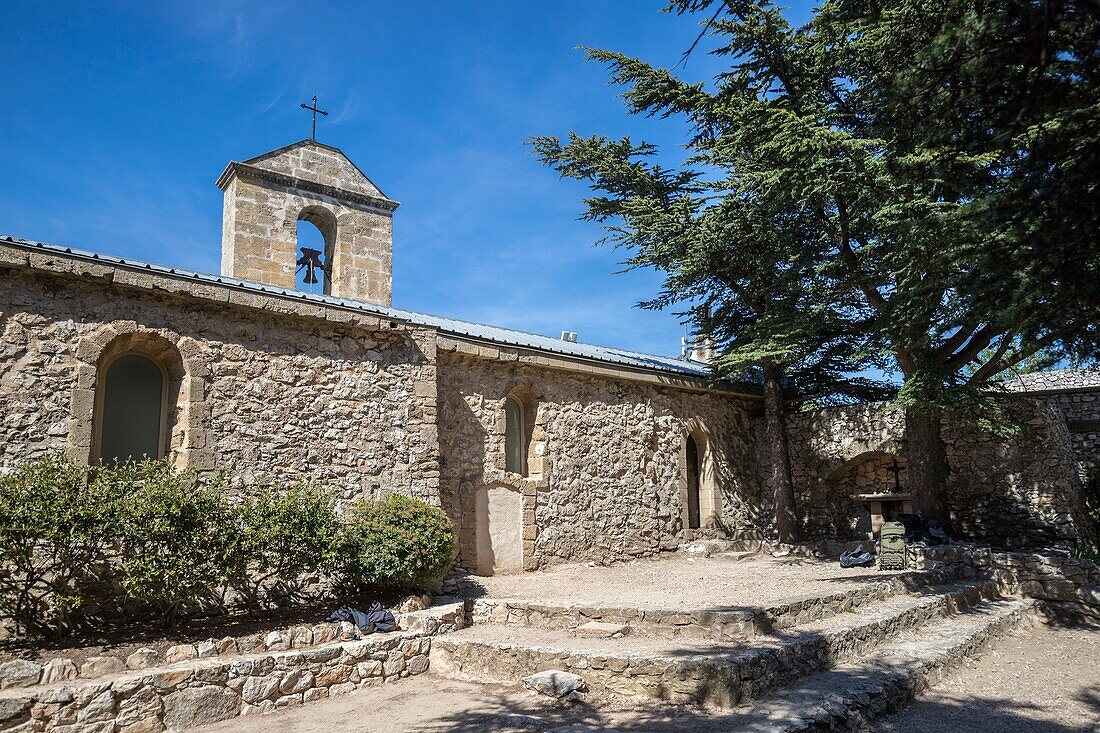 Frankreich, Bouches du Rhône, Pays d'Aix, Grand Site Sainte-Victoire, Vauvenargues, Berg Sainte-Victoire, das Priorat von Sainte-Victoire,