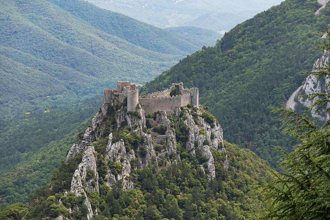 France, Aude, Puilaurens, Puilaurens castle\n