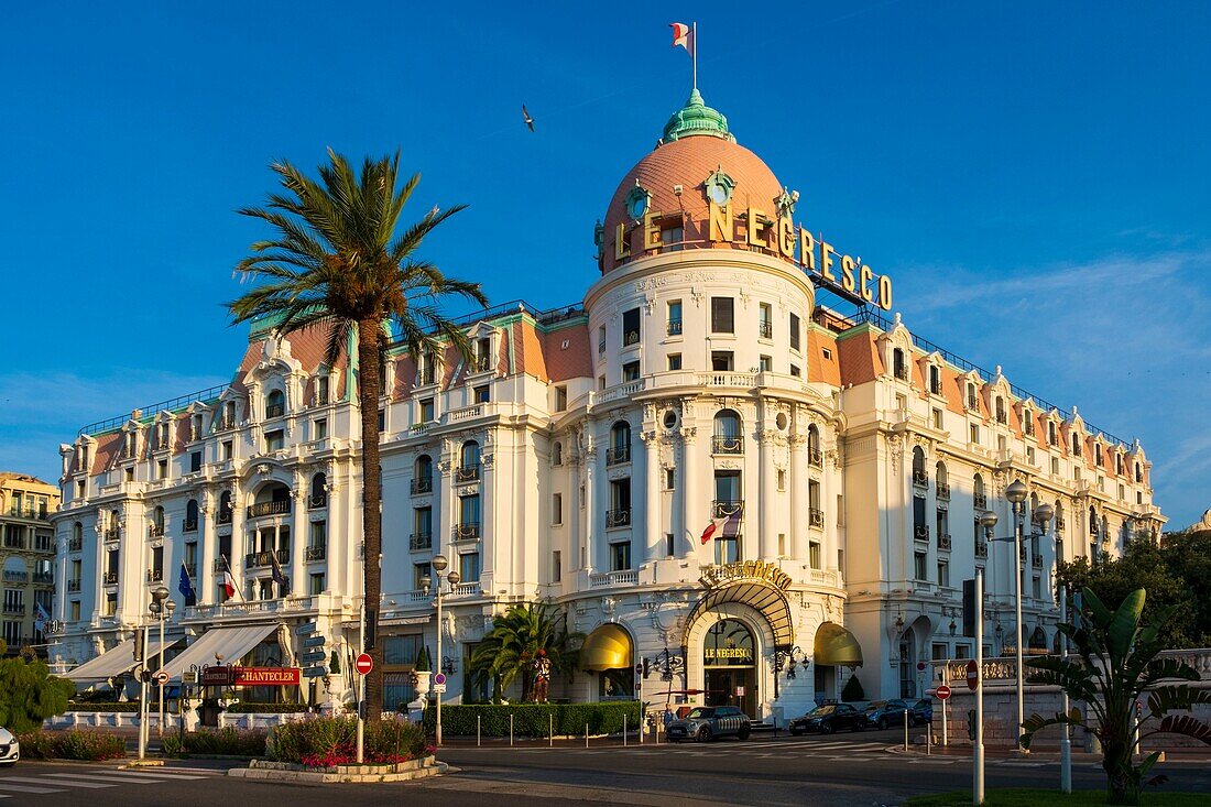 France, Alpes Maritimes, Nice, listed as World Heritage by UNESCO, the Promenade des Anglais, Le Negresco\n