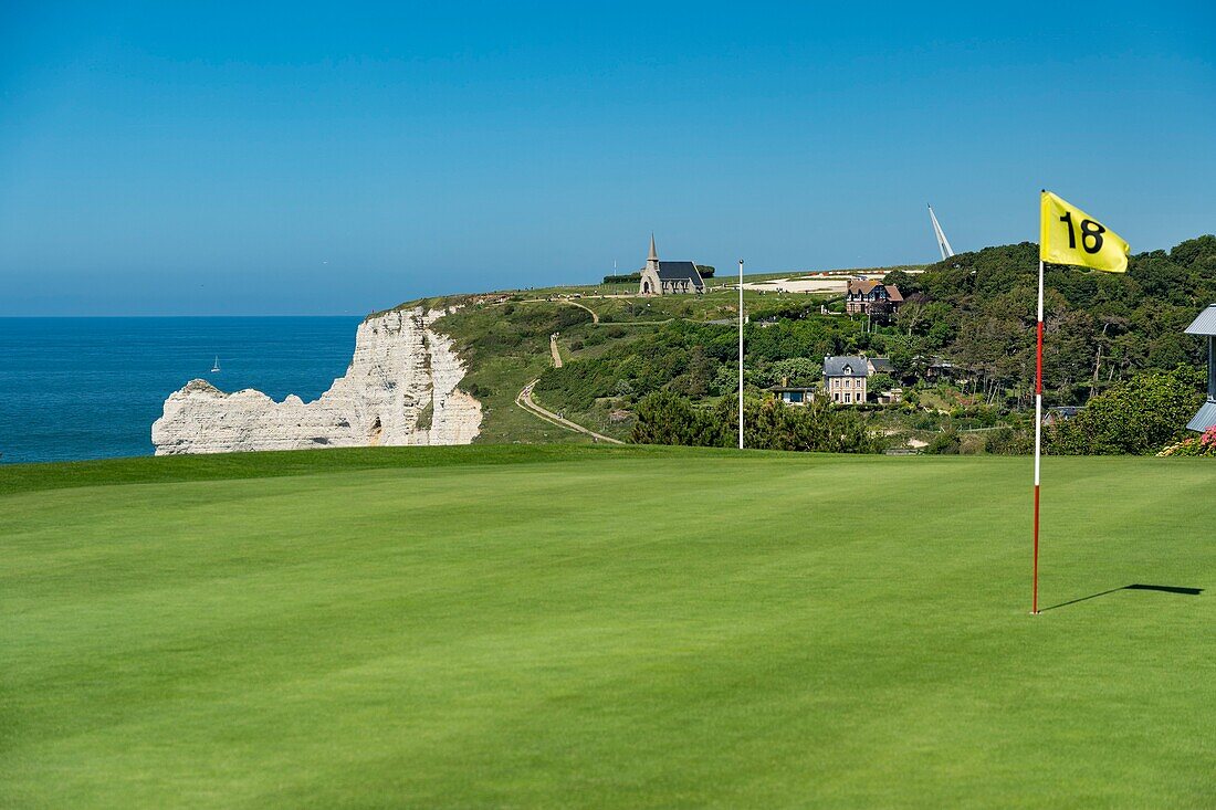 Frankreich, Seine Maritime, Etretat, Cote d'Abatre, der Golf