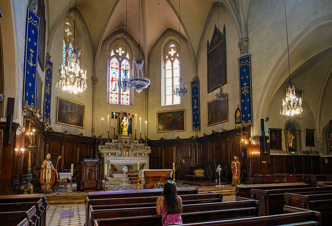 France, Alpes-Maritimes , Cannes, Suquet district, inside the church Notre dame d'Espérance\n