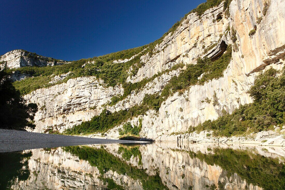 France, Ardeche, Ardeche Gorges National Natural Reserve, Sauze, the Ardeche canyon\n
