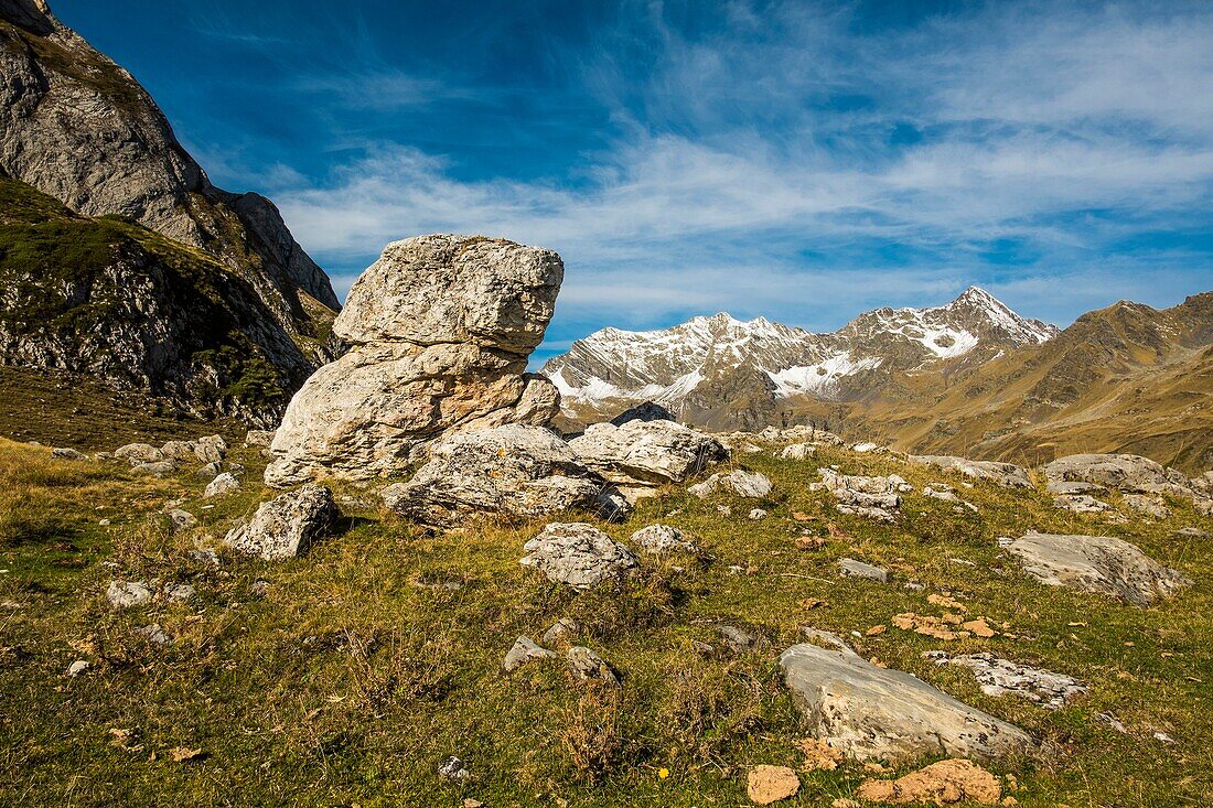 Frankreich, Hautes Pyrenees (65), Pyrenäen-Nationalpark, der Zirkus von Gavarnie, von der UNESCO zum Weltkulturerbe erklärt