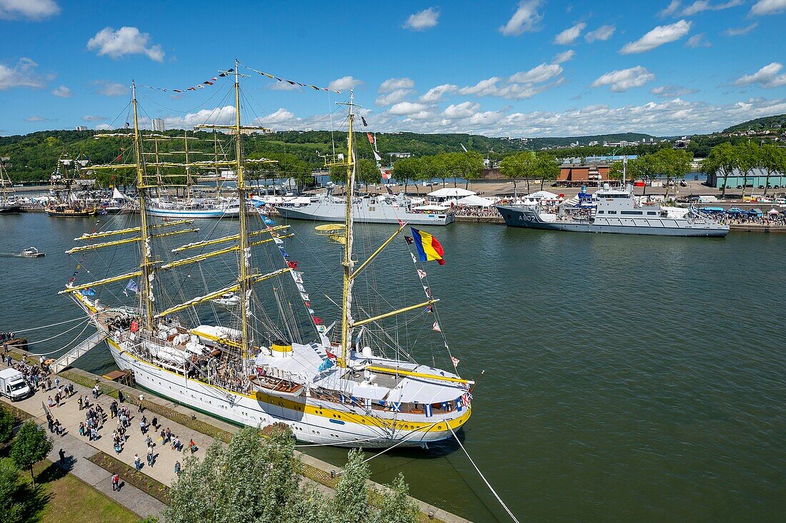 France, Seine Maritime, Rouen, Armada of Rouen 2019, boats at berth\n