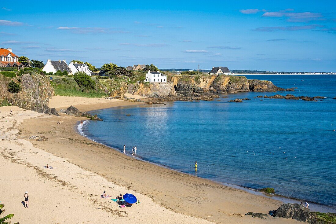 France, Finistere, Clohars-Carnoet, Le Pouldu, Grands Sables beach\n