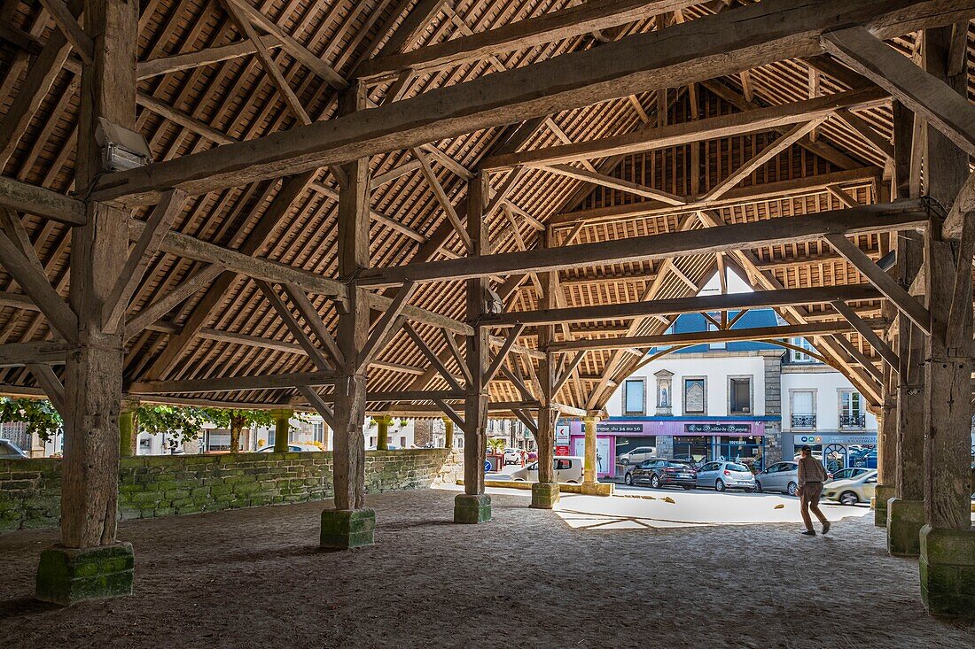 France, Morbihan, Le Faouet, the sixteenth century covered market\n