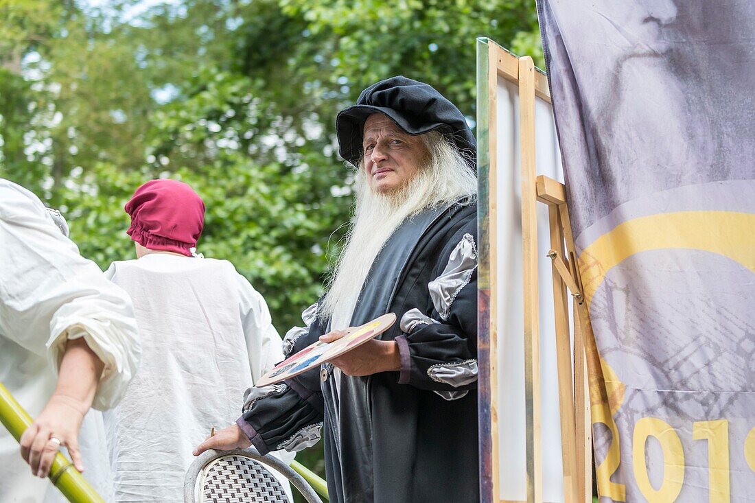 France, Indre et Loire, Cher valley, Jour de Cher, Chenonceaux, river parade, popular event imagined by the Blere - Val de Cher community of communes to highlight the Cher valley and its river heritage\n