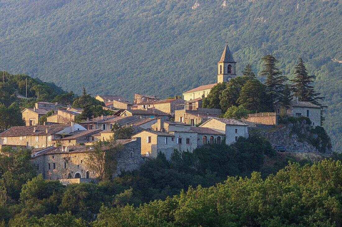 France, Drôme, regional natural park Baronnies Provençal, Saint-Auban-sur-l'Ouvèze, the village\n