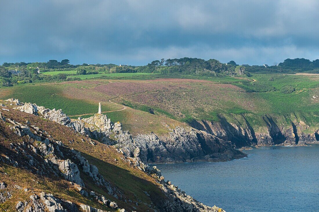 France, Finistere, Cleden-Cap-Sizun, Pors Theolen along the GR 34 hiking trail or customs trail\n