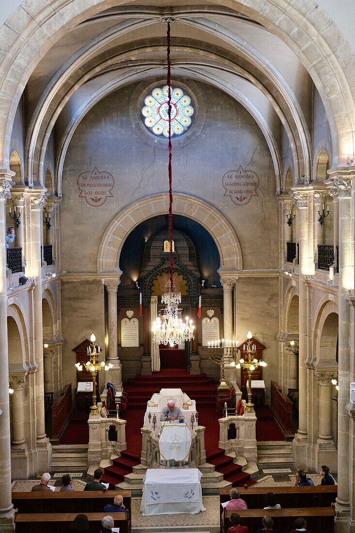 France, Cote d'Or, Dijon, area listed as World Heritage by UNESCO, the 19th century Synagogue\n